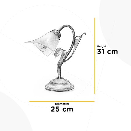 ONLI - Pöytävalaisin LUCREZIA 1xE14/6W/230V pronssi