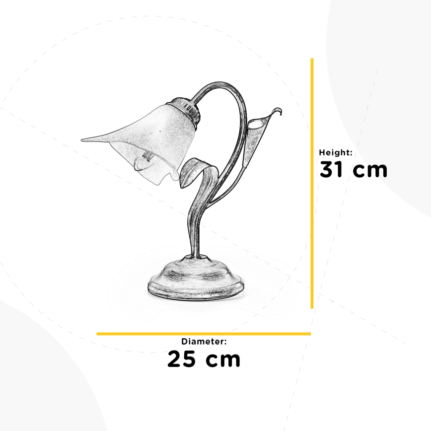 ONLI - Pöytävalaisin LUCREZIA 1xE14/6W/230V pronssi