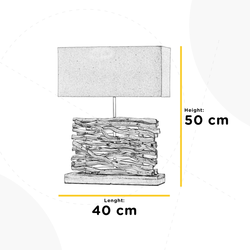 ONLI - Pöytävalaisin MARICA 1xE27/22W/230V 50 cm