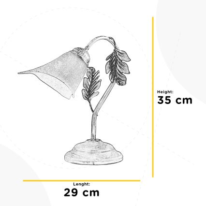 ONLI - Pöytävalaisin MARILENA 1xE14/6W/230V 35 cm