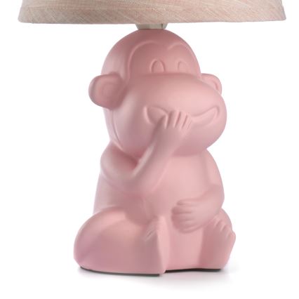 ONLI - Pöytävalaisin MONKEY 1xE14/6W/230V vaaleanpunainen