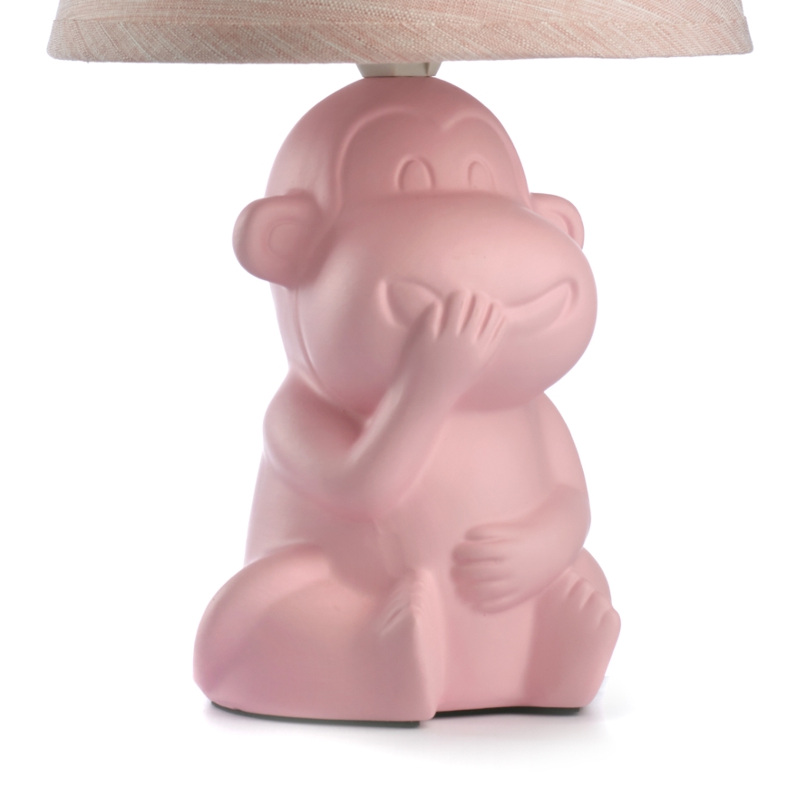 ONLI - Pöytävalaisin MONKEY 1xE14/6W/230V vaaleanpunainen