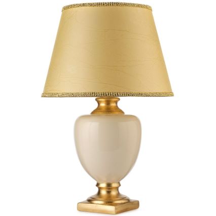 ONLI - Pöytävalaisin MOZART 1xE27/22W/230V beige/kulta 75 cm