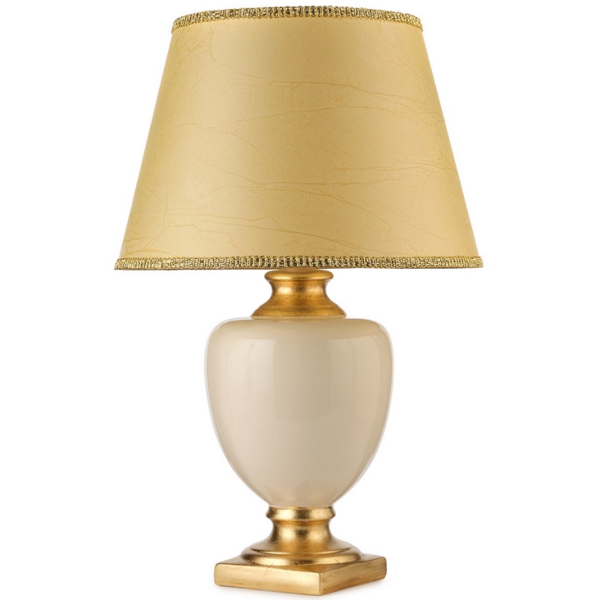 ONLI - Pöytävalaisin MOZART 1xE27/22W/230V beige/kulta 75 cm