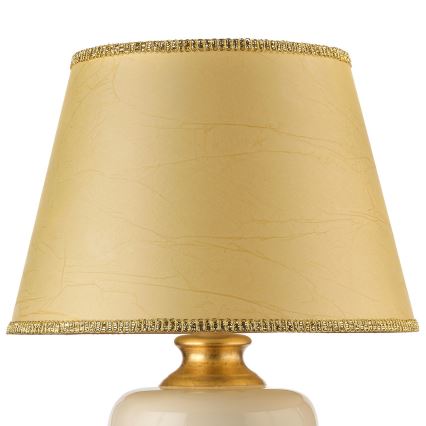 ONLI - Pöytävalaisin MOZART 1xE27/22W/230V beige/kulta 75 cm