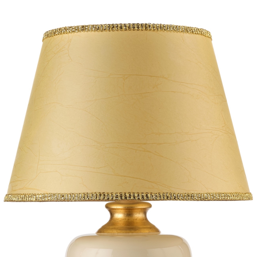 ONLI - Pöytävalaisin MOZART 1xE27/22W/230V beige/kulta 75 cm