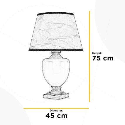 ONLI - Pöytävalaisin MOZART 1xE27/22W/230V beige/kulta 75 cm