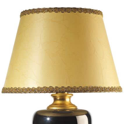 ONLI - Pöytävalaisin MOZART 1xE27/22W/230V musta/kulta 75 cm
