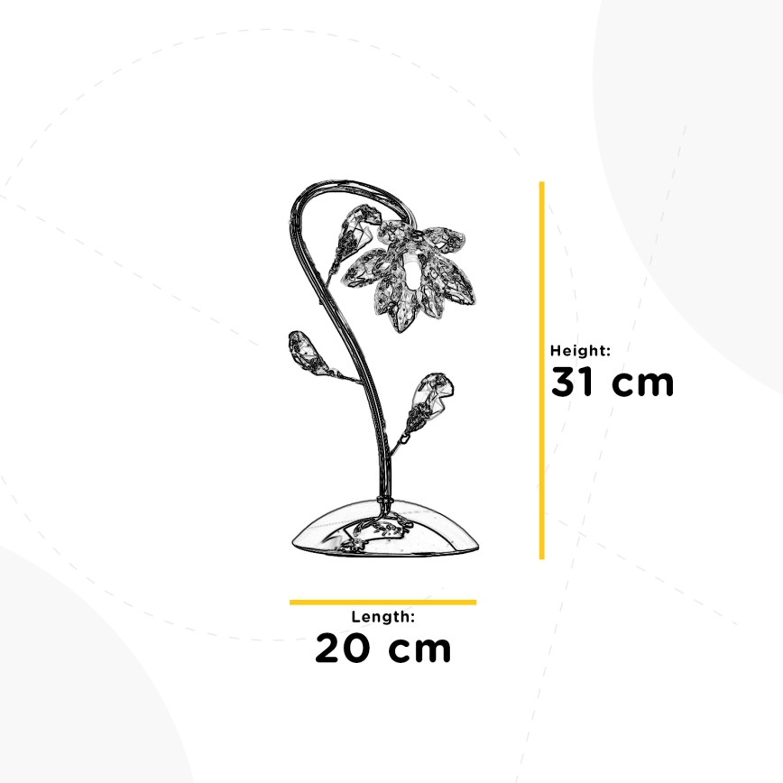 ONLI - Pöytävalaisin NINFEA 1xG9/6W/230V 35 cm