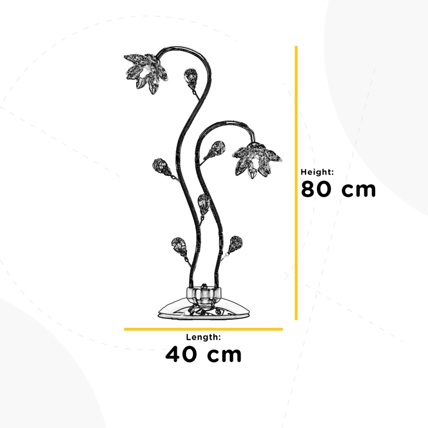ONLI - Pöytävalaisin NINFEA 2xG9/6W/230V 80 cm