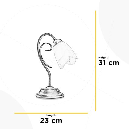 ONLI - Pöytävalaisin ODINO 1xE14/6W/230V 30 cm