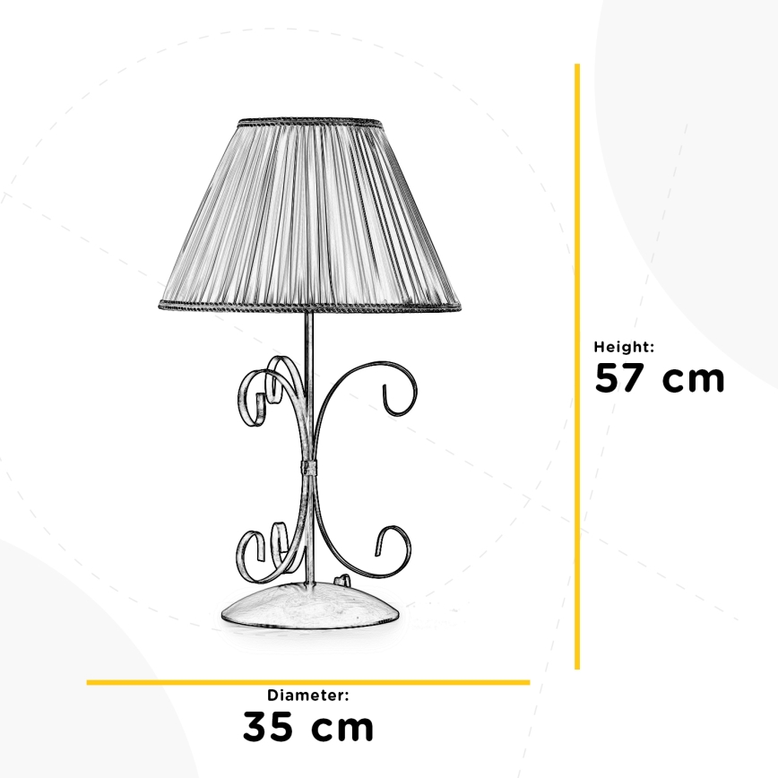 ONLI - Pöytävalaisin ODINO 1xE27/22W/230V 57 cm