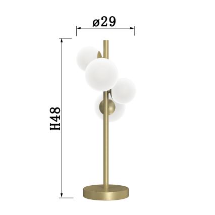 ONLI - Pöytävalaisin PALOMA 4xG9/10W/230V 48 cm kulta