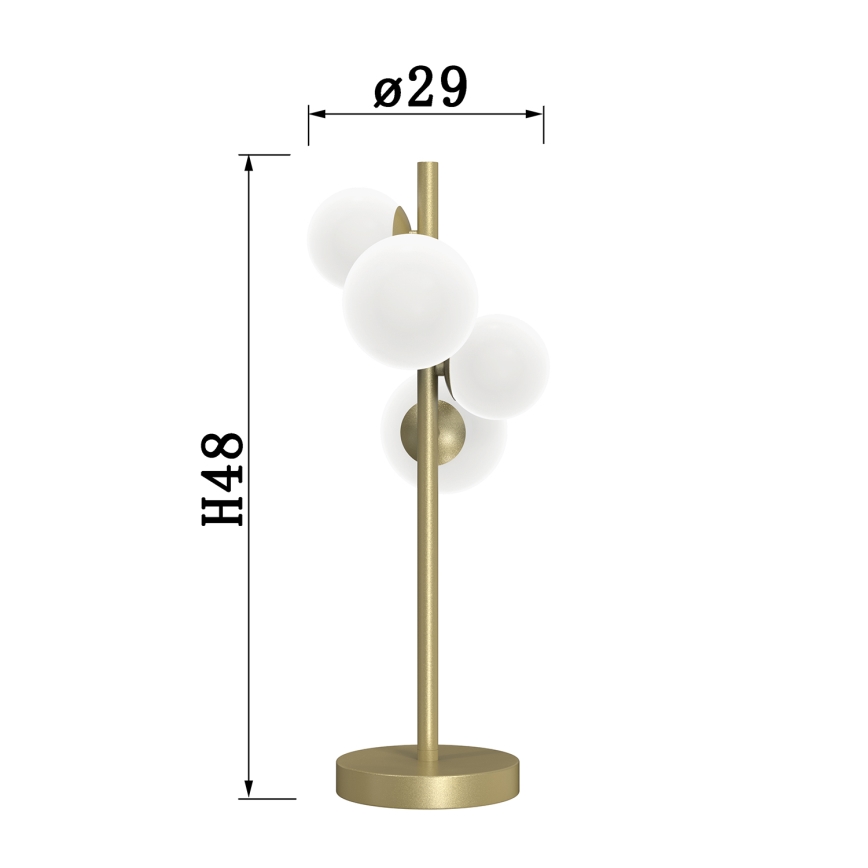 ONLI - Pöytävalaisin PALOMA 4xG9/10W/230V 48 cm kulta