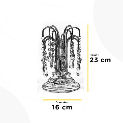 ONLI - Pöytävalaisin PIOGGIA 1xE14/6W/230V kulta