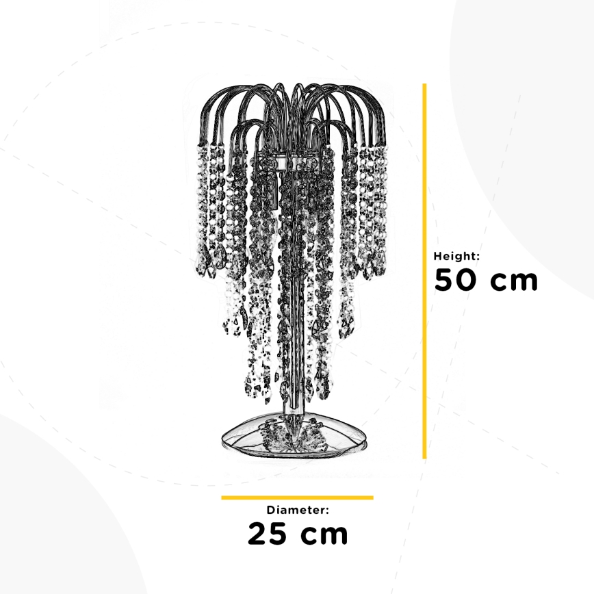ONLI - Pöytävalaisin PIOGGIA 2xE14/6W/230V kulta 50 cm