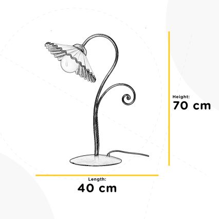 ONLI - Pöytävalaisin ROSINA 1xE27/22W/230V 70 cm