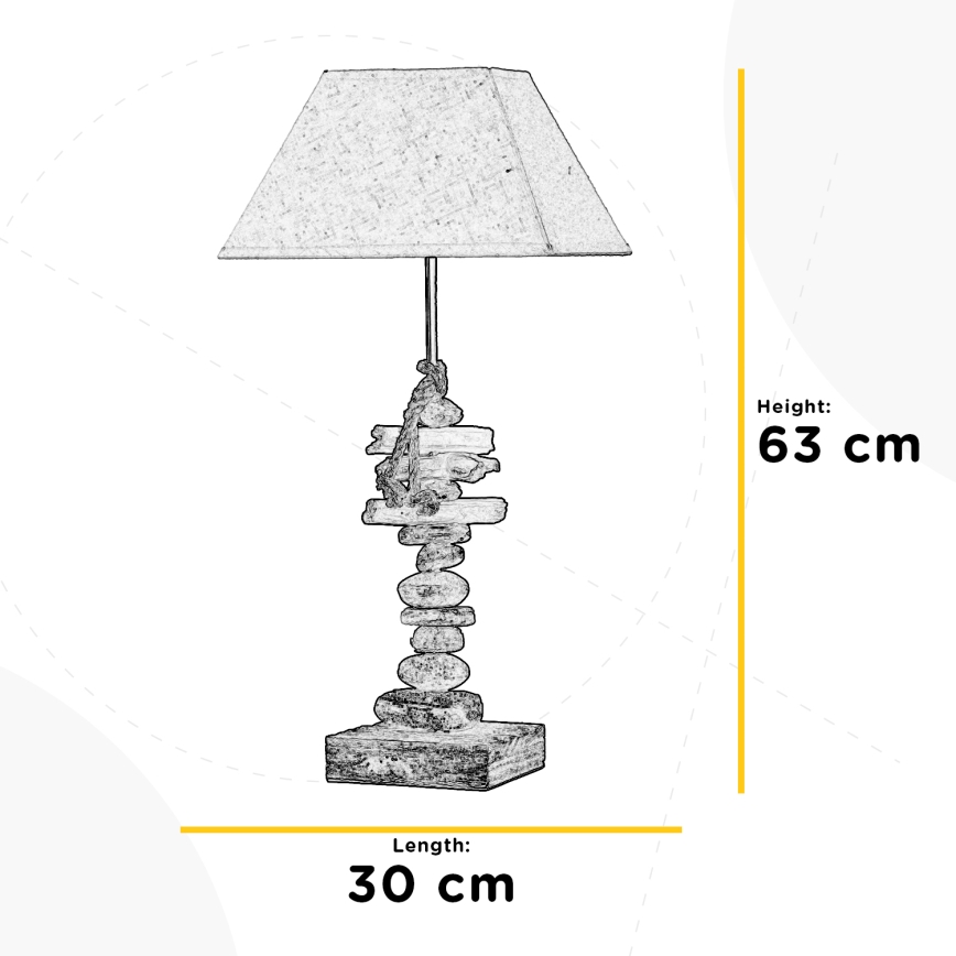 ONLI - Pöytävalaisin SEREGON 1xE27/22W/230V 63 cm
