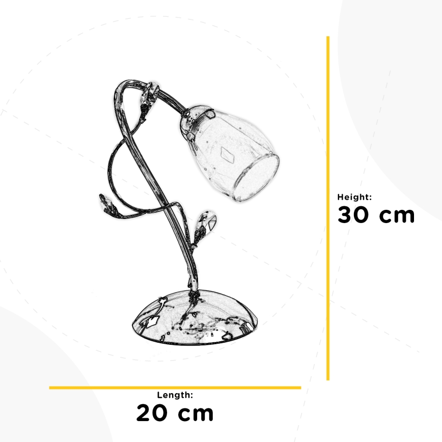 ONLI - Pöytävalaisin SHARON 1xE14/6W/230V 30 cm