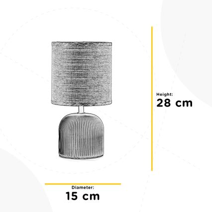 ONLI - Pöytävalaisin SHELLY 1xE27/22W/230V vaaleanpunainen 28 cm