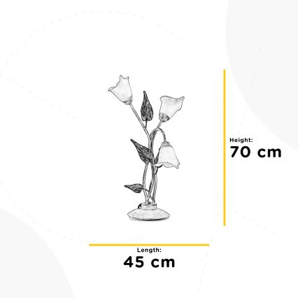 ONLI - Pöytävalaisin VANDA 3xE14/6W/230V 70 cm