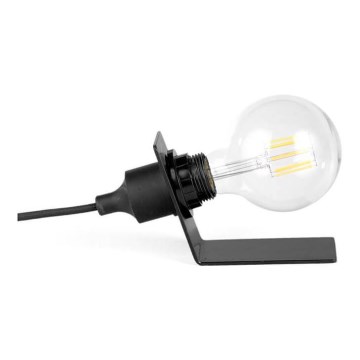 ONLI - Pöytävalaisin WIRE 1xE27/15W/230V 10 cm musta