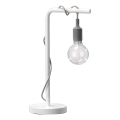 ONLI - Pöytävalaisin WIRE 1xE27/15W/230V 50 cm harmaa/valkoinen