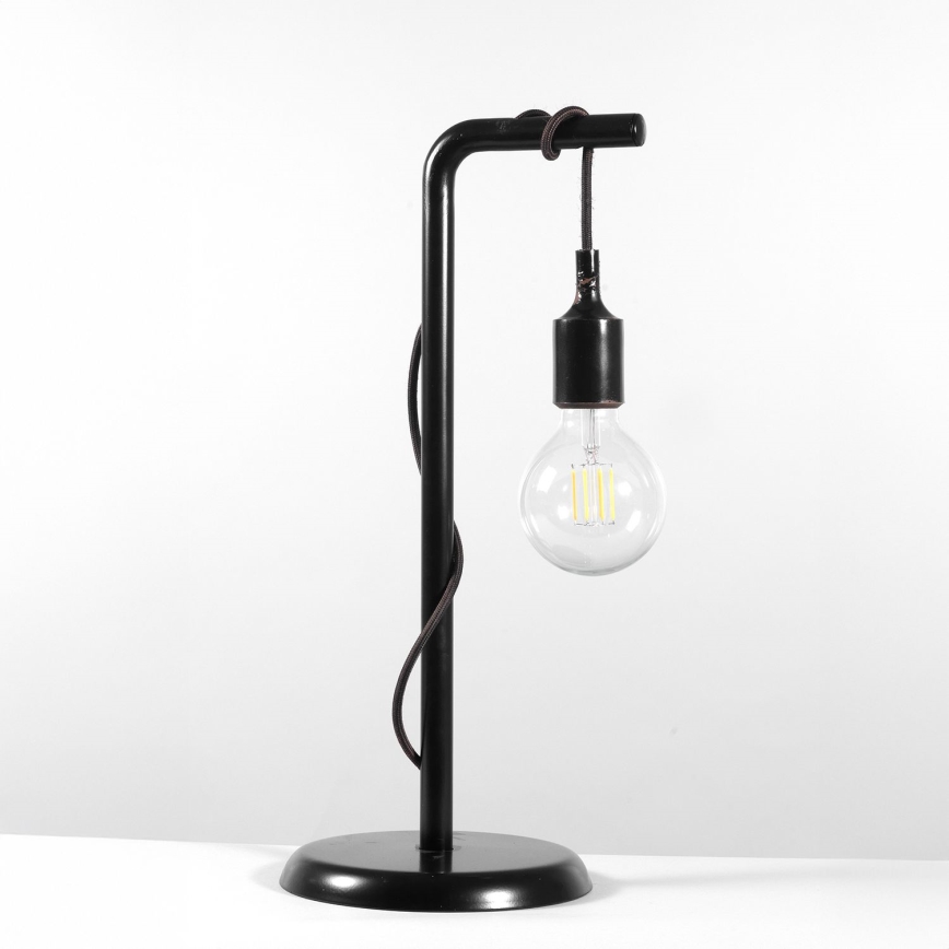ONLI - Pöytävalaisin WIRE 1xE27/15W/230V 50 cm musta