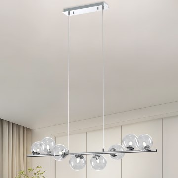 ONLI - Riippuvalaisin kaapelilla KIMBERLY 8xG9/6W/230V kiiltävä kromi