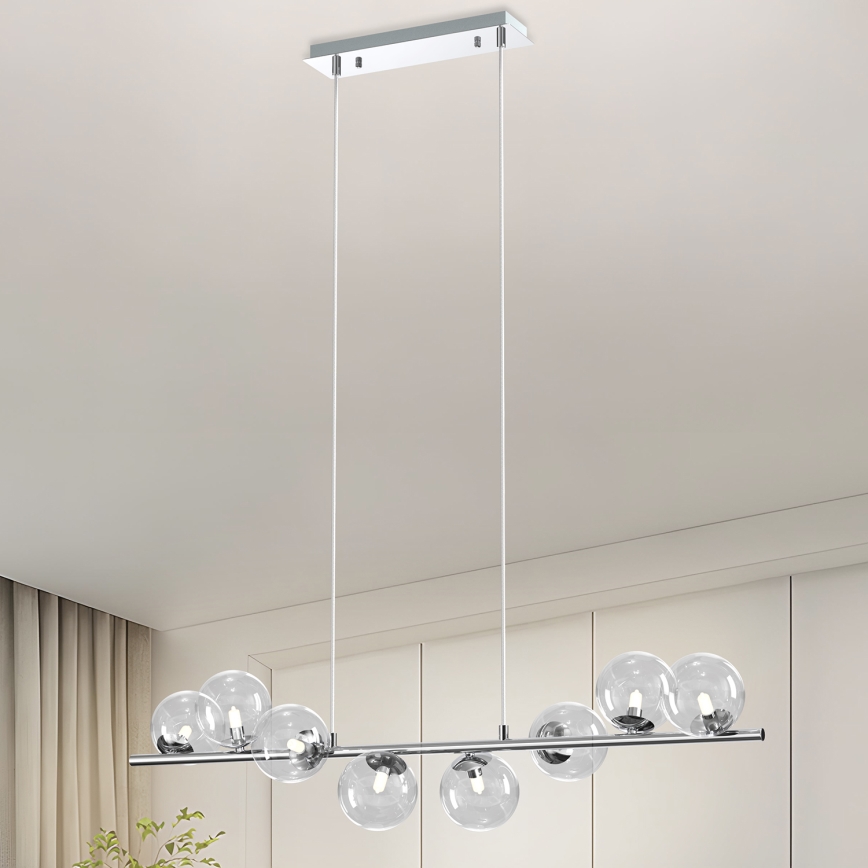 ONLI - Riippuvalaisin kaapelilla KIMBERLY 8xG9/6W/230V kiiltävä kromi