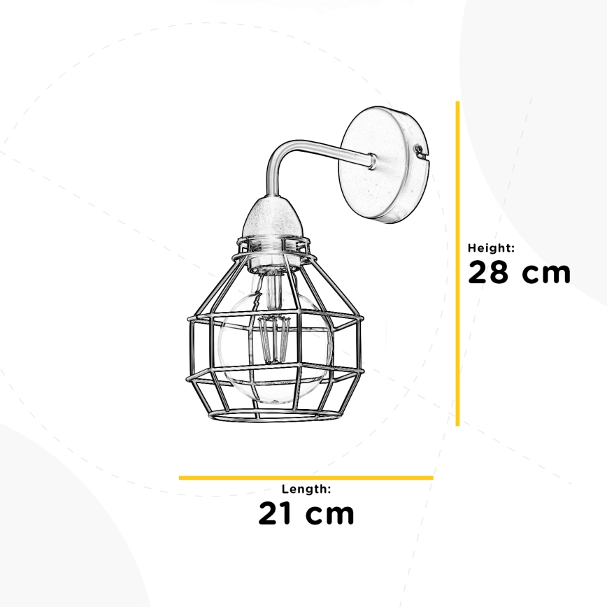 ONLI - Seinävalaisin HÄMÄHÄKKI 1xE27/15W/230V musta