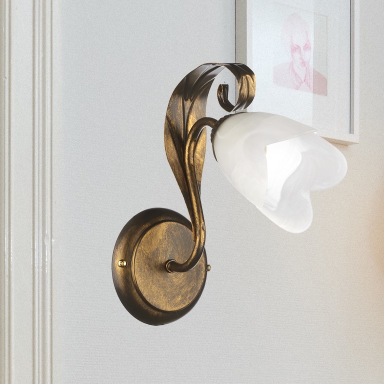 ONLI - Seinävalaisin SONIA 1xE14/6W/230V pronssi