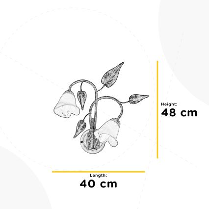 ONLI - Seinävalaisin VANDA 2xE14/6W/230V