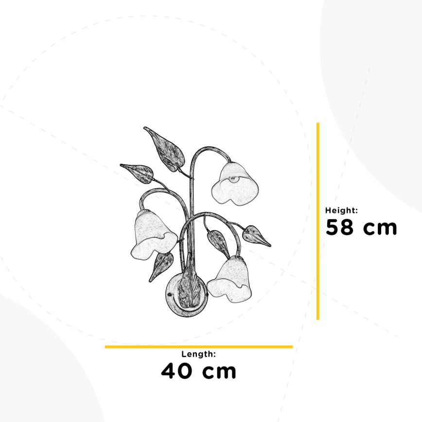 ONLI - Seinävalaisin VANDA 3xE14/6W/230V