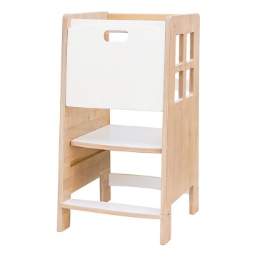 Oppimistorni KULE 90x50 cm ruskea/valkoinen