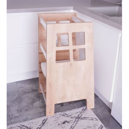 Oppimistorni KULE 90x50 cm ruskea/valkoinen
