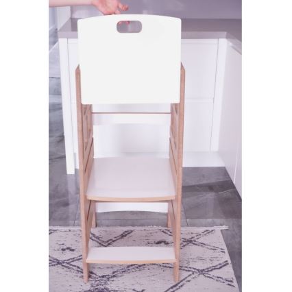 Oppimistorni KULE 90x50 cm ruskea/valkoinen