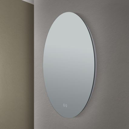 LED Kylpyhuoneen lämmitettävä seinäpeili valaistuksella FOCUS LED/25W/230V 3000/4200/6000K halkaisija 60 cm IP44