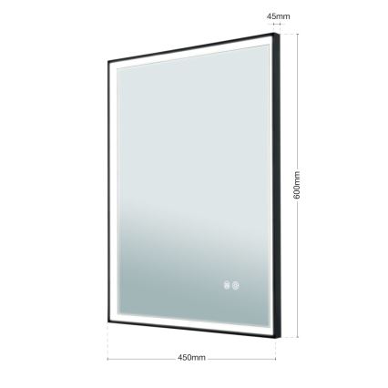 LED Kylpyhuone seinä peili kanssa taustavalo FRAME LED/48W/230V 3000/4000/6000K 60x45 cm IP44
