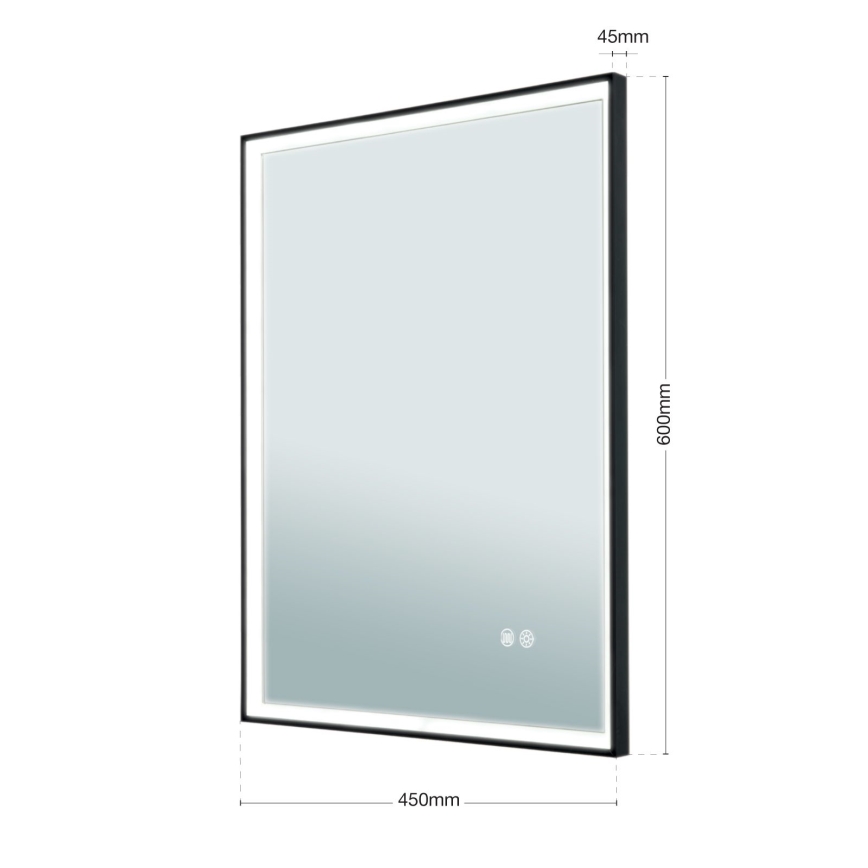 LED Kylpyhuone seinä peili kanssa taustavalo FRAME LED/48W/230V 3000/4000/6000K 60x45 cm IP44