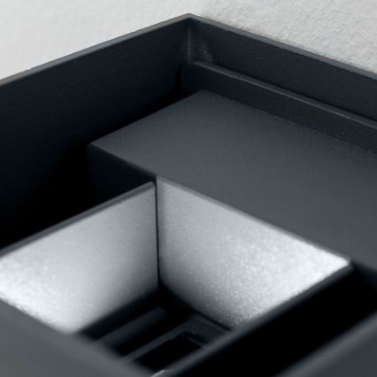 LED-ulkoseinävalaisin CUBE 2xLED/3W/230V IP54 antrasiitti