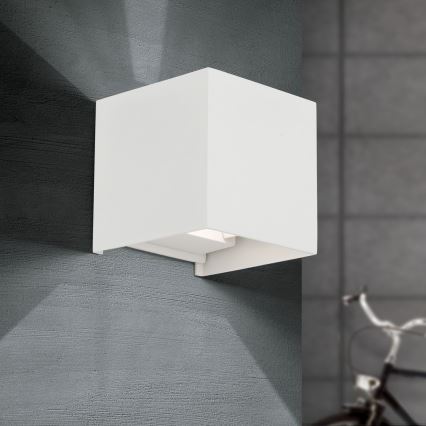LED Ulkoseinävalaisin CUBE 2xLED/3W/230V IP54 valkoinen