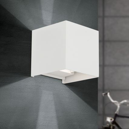 LED Ulkoseinävalaisin CUBE 2xLED/3W/230V IP54 valkoinen