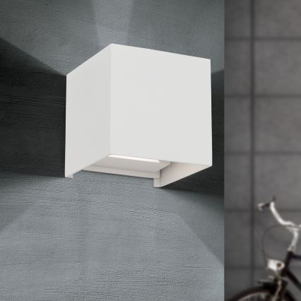 LED Ulkoseinävalaisin CUBE 2xLED/3W/230V IP54 valkoinen