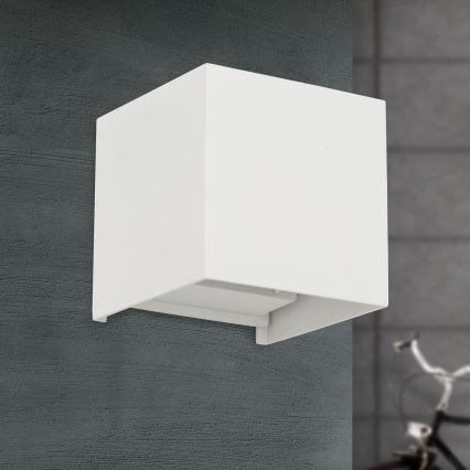 LED Ulkoseinävalaisin CUBE 2xLED/3W/230V IP54 valkoinen