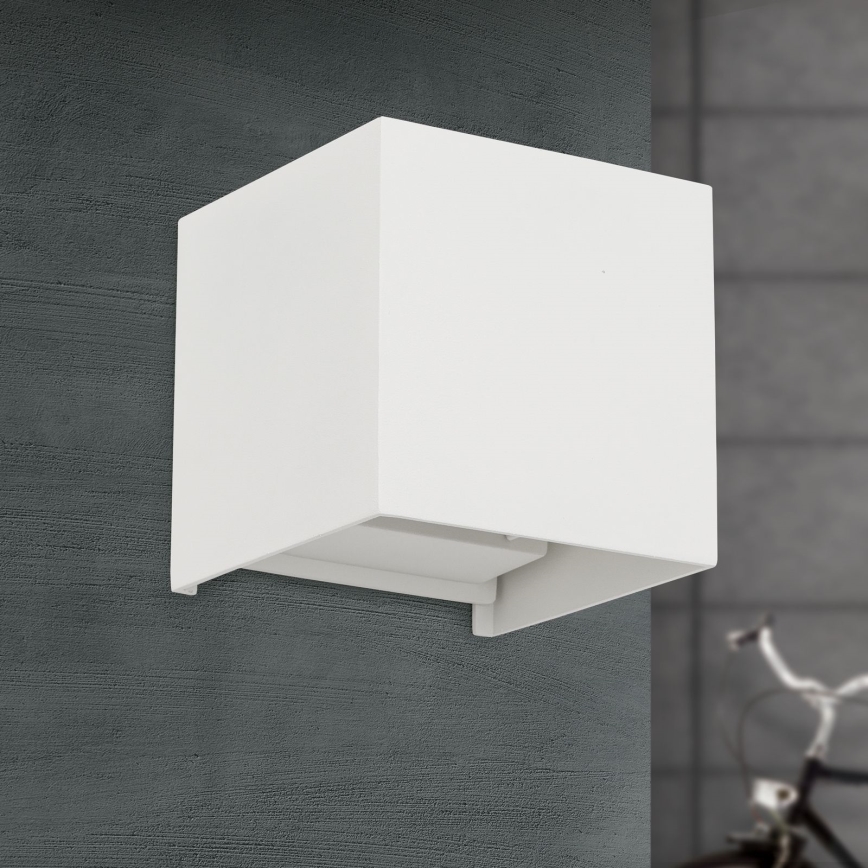 LED Ulkoseinävalaisin CUBE 2xLED/3W/230V IP54 valkoinen