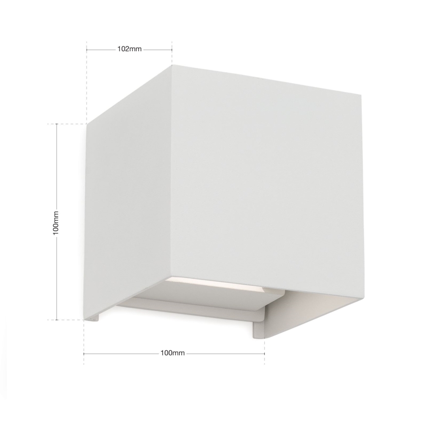 LED Ulkoseinävalaisin CUBE 2xLED/3W/230V IP54 valkoinen