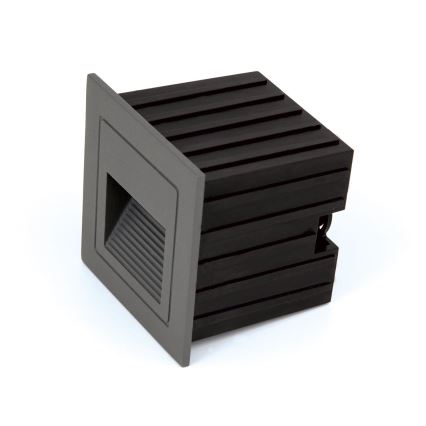 LED Sisäänrakennettu valo LORO LED/2W/230V IP65 antrasiitti