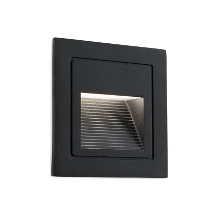 LED Sisäänrakennettu valo LORO LED/2W/230V IP65 musta