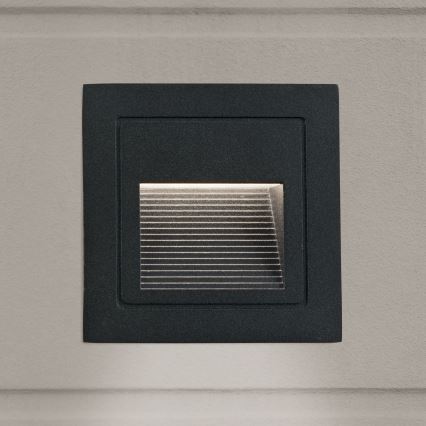 LED Sisäänrakennettu valo LORO LED/2W/230V IP65 musta